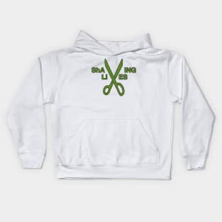 green ShAVING LIVES logo Kids Hoodie